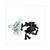 SCREW SET FRAME SHERCO 50 SM-R/SE-R BLACK (42)