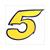 ST.NUMMER -5- YELLOW-BLUE    9cm