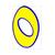 STICKER NUMMER -0- GEEL-BLAUW 13cm