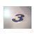 STICKER NUMMER -3- BLAUW-GEEL 13cm