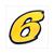 ST.NUMMER -6- YELLOW-BLUE  5.5cm