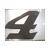 ST.NUMMER -4- BLACK-WHITE   13cm